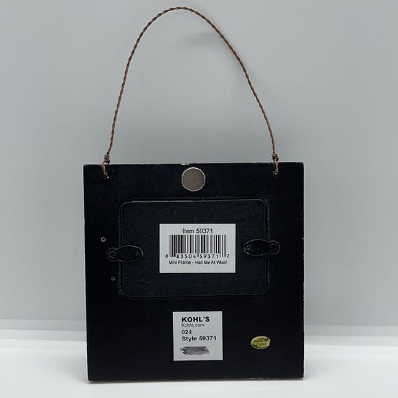 NWT You Had Me At Woof Vintage Wooden Hang Frame - Picture 4 of 4